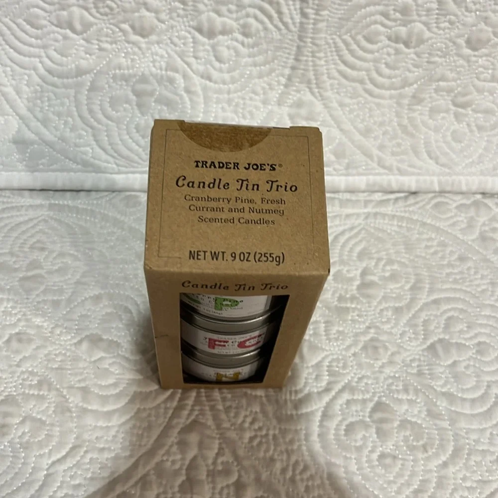 Trader Joe’s candle‎ tin trio, new in package